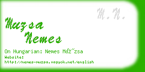 muzsa nemes business card